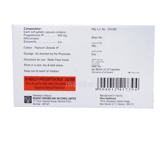 miprogen 400mg capsule 10's